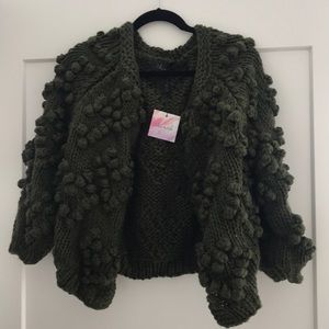 Cozy Forest Green Cardigan